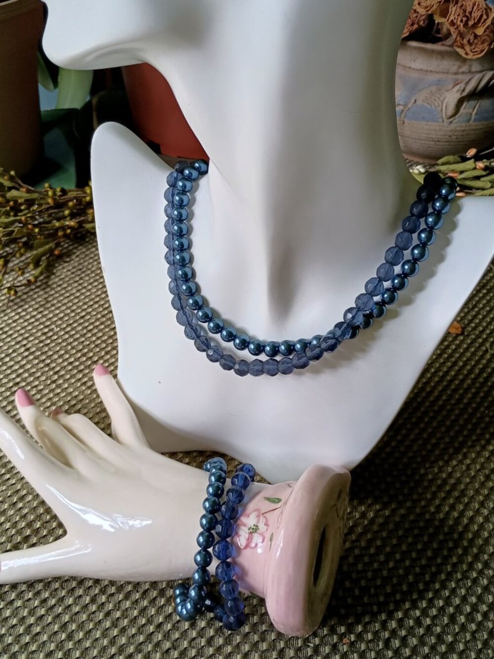 Set Designer Necklace & Bracelet GP w/ Beads Premier Design Jewelry NEW